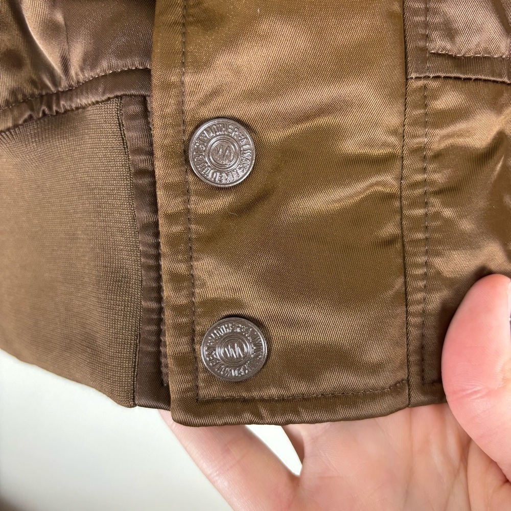 Mother The Puffer Hoodie Size M In Warm Feelings Brown Shearling Bomber Full Zip - Picture 7 of 15